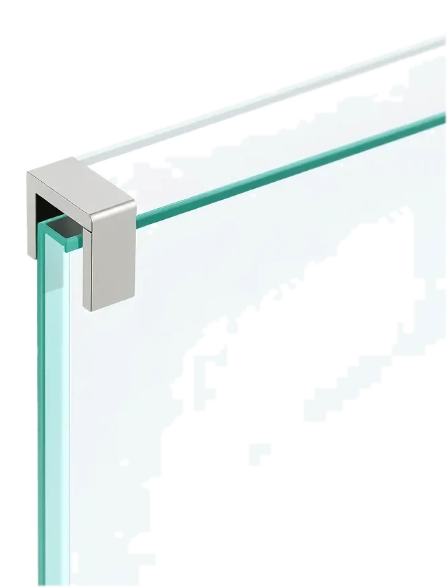 Glass edge clamp — For 8–12 mm glass
